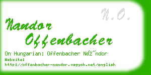 nandor offenbacher business card